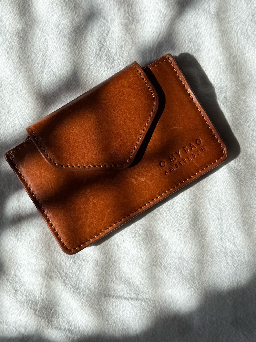 OH MY BAG Brown Leather Accordion Card Wallet